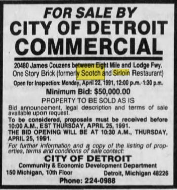 Scotch and Sirloin - Apr 1991 City Selling Building (newer photo)